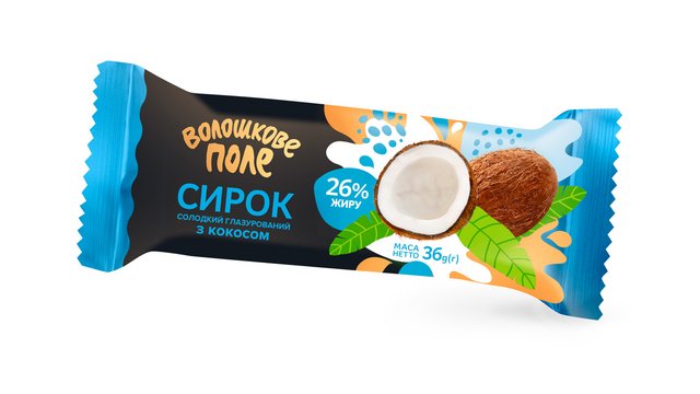 Сирок глазурований ВОЛОШКОВЕ ПОЛЕ кокос 26%, 36г